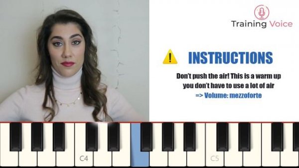 Vocal warm up lip roll A3-E5 👄 MINOR ARPEGGIO