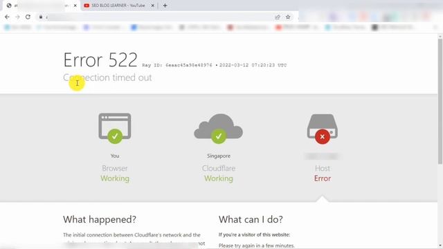 Error 522 connection timed out problem solved | error 522 | error522 #error522 смотреть онлайн