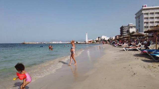 BEACH WALK TOURS MALLORCA PLAYA DE CAN PICAFORT, Majorca, Spain 4K, BEST BEACHES