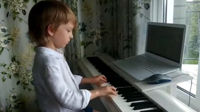 Vasya. Ганон Упр №1 двумя руками в одну октаву смотреть онлайн