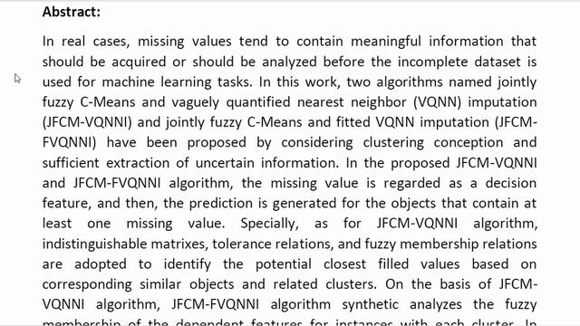 Hybrid Missing Value Imputation Algorithms Using Fuzzy C Means and Vaguely Quantified Rough Set смотреть онлайн