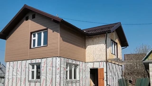 Обшивка мансарды виниловым сайдингом Блок-Хаус. 100 Домов. смотреть онлайн