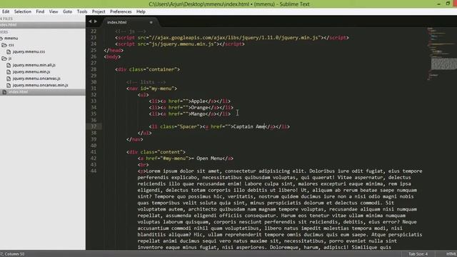 03 jquery mmenu js Spacer, mobile offcanvas menu смотреть онлайн