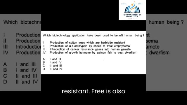 C19 BIOTECHNOLOGY OBJ EXE 8 #objective #exercise #STPM #Biology #Bio #SEM3 #S3 #form6 #F6 #t6 смотреть онлайн