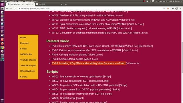 WT01: Generate, import and visualize structure using w2web in WIEN2k and XCrySDen смотреть онлайн