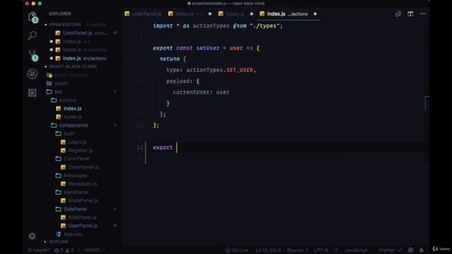 Building Out Chat Console - Add Signout Functionality, Clear User Action смотреть онлайн