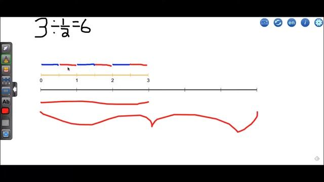 Dividing by Fractions Visually using a Number Line смотреть онлайн