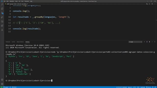 Lodash Ejercicio: 85 Agrupar Datos de una Colección a través de la Función groupBy() смотреть онлайн