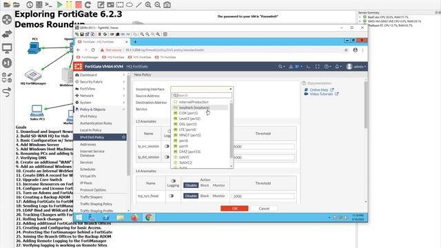 22. Creating A DMZ, WAF Policy And Auto Banning IPs With A Dos Policy  On FortiGate 6.2
