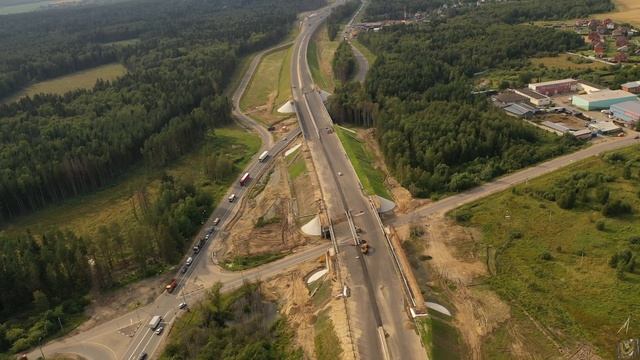 ЦКАД 3 и развязка с Ярославским шоссе М8 смотреть онлайн
