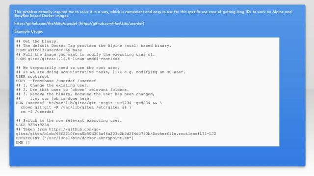 Can't add a user with a high UID in docker Alpine смотреть онлайн