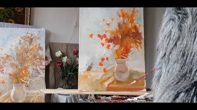 Натюрморт с воробьем. Живопись маслом. История создания. смотреть онлайн