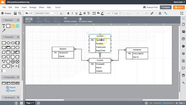 Entity-Relationship Diagrams: Simple student registration system example смотреть онлайн