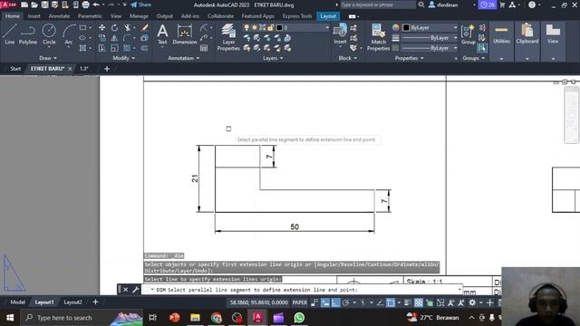 3 main views of american projection AutoCAD смотреть онлайн