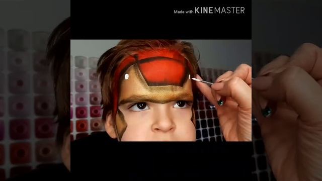 Школа аквагрима. Обучение Iron Man Tutorial Faceart Facepaint аквагрим железный человек
