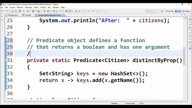 streams distinct by prop v3 in java смотреть онлайн