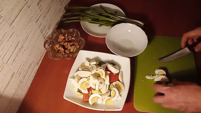 Salat With Mussels Салат с мидиями