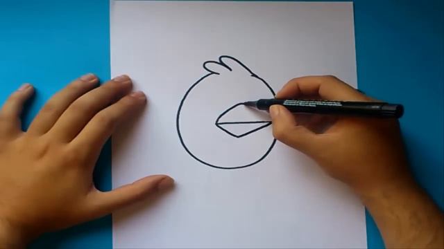 Como dibujar el pajaro azul paso a paso - Angry birds | How to draw the blue bird - Angry birds смотреть онлайн