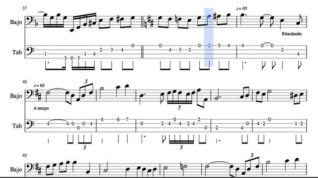 Meditation By Thais Tablature Sheet Music For Electric Bass (4 Strings) Number Fingering Tabs