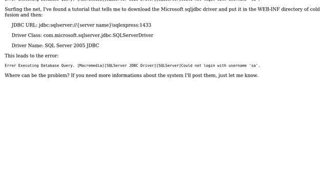 ColdFusion 9 and SQLServer Express 2005 (2 Solutions!!) смотреть онлайн