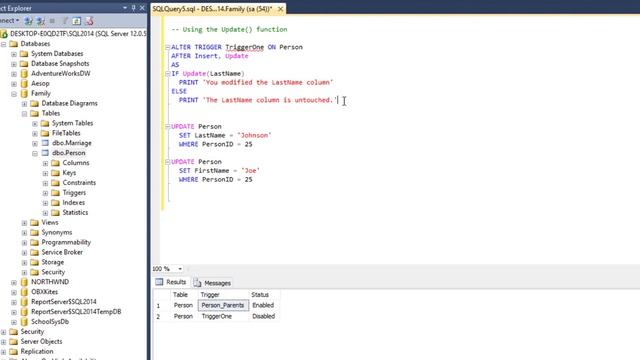 54 إستعراض بعض مميزات المشغلات في أس كيو آل View some Triggers features in SQL Server смотреть онлайн