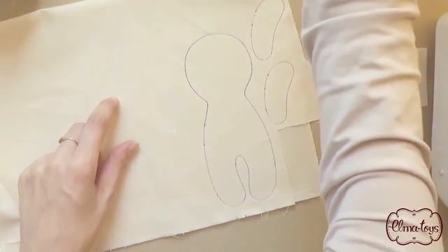 Урок 1. Как расположить выкройку на ткани. Как сшить куклу. Куколка "Спящий Ангел". | Elma-toys смотреть онлайн