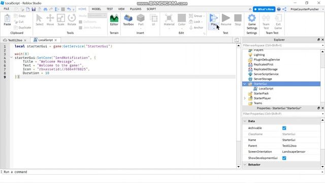 Send Notification Messages (Roblox Studio Tutorial for New Beginners Series 2) (N221) смотреть онлайн