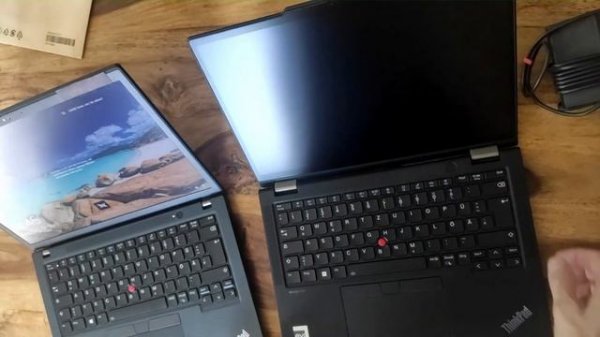 Lenovo Thinkpad X13 Yoga Gen 4: unboxing and mini review - the new deep black color compared