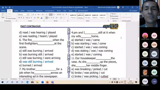 PAST CONTINUOUS смотреть онлайн