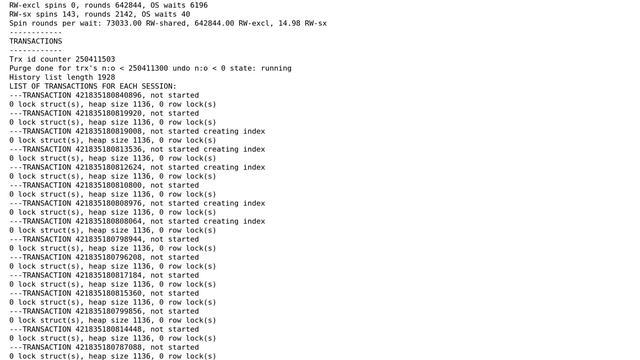 Databases: Long Semaphore Waits And Mysql Crashes