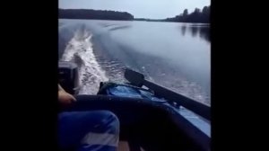 Покатушки на лодке прогресс с мотором Tohatsu 15.