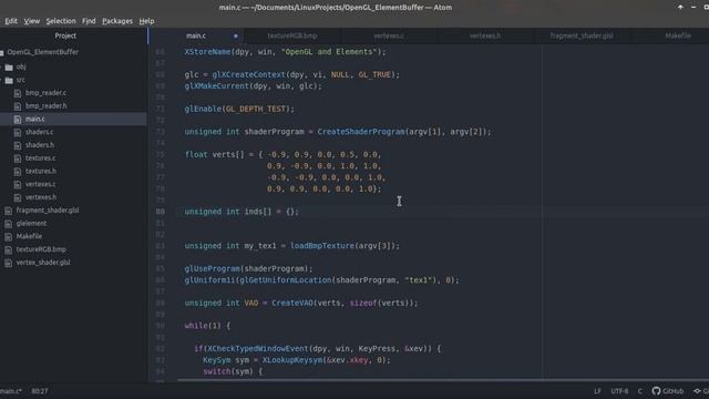 Индексы вершин в OpenGL. Elements Buffer Object смотреть онлайн