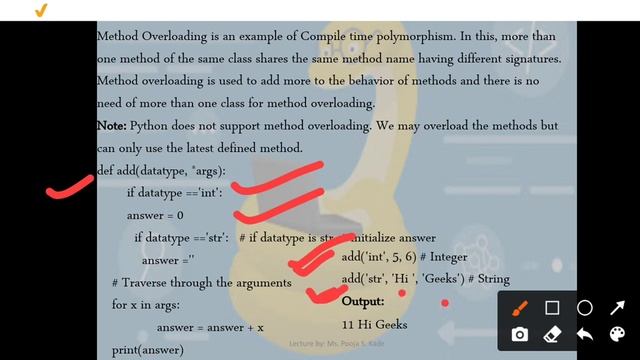LECTURE 20: Abstract class, Method Overloading and method Overriding Programming with Python смотреть онлайн