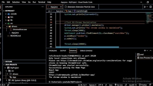 Selenium Testing of Weather App using VS Code смотреть онлайн