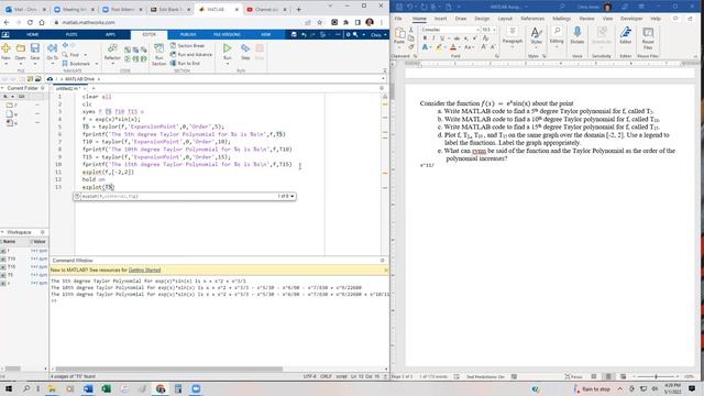 Taylor Polynomials in MATLAB смотреть онлайн