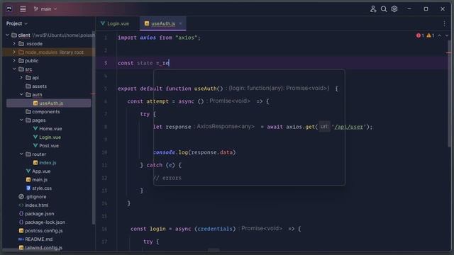 10. Authenticating (Build a Blog with Laravel and Vue js) смотреть онлайн