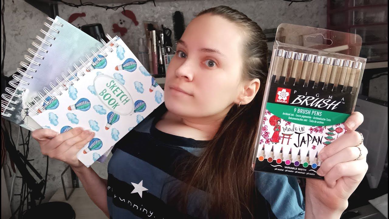 Художественные покупки: скетчбуки, брашпены от сакуры и мелочевка