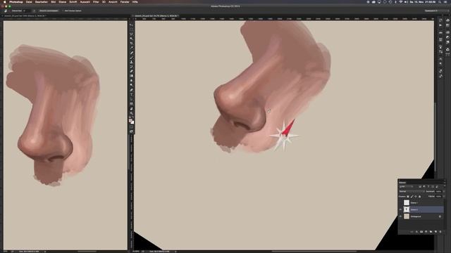 Nose Study - Speedpaint - Photoshop CC смотреть онлайн