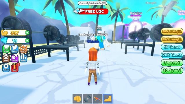 Train HARD, Fight EASY! | [?UPD] ? Get Muscles Simulator ROBLOX | XBOX Gameplay смотреть онлайн