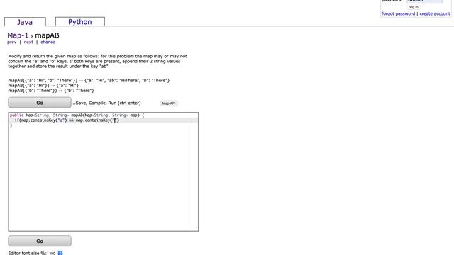 Map-1 (mapAB) Java Tutorial || Codingbat.com смотреть онлайн