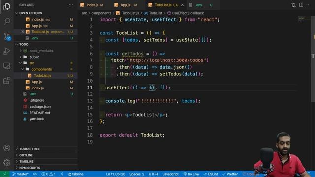 3.04 Todo application - understanding useEffect hook смотреть онлайн