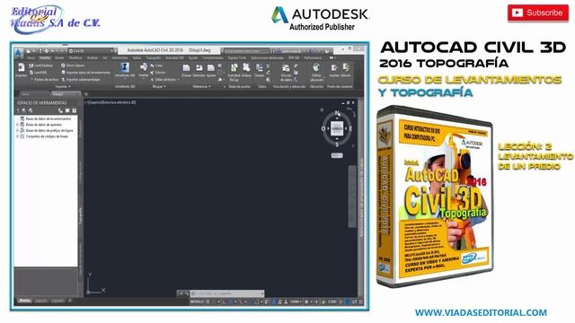 Curso AutoCAD Civil 3D 2016 Lección 2: Levantamiento de un Predio смотреть онлайн