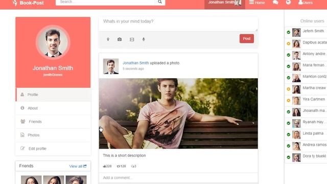 BookPost bootstrap social network template смотреть онлайн
