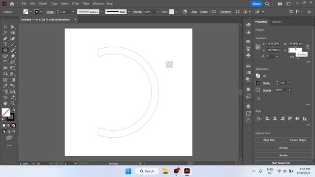 Alphabet Design ( D ) in Adobe illustrator 2022. смотреть онлайн