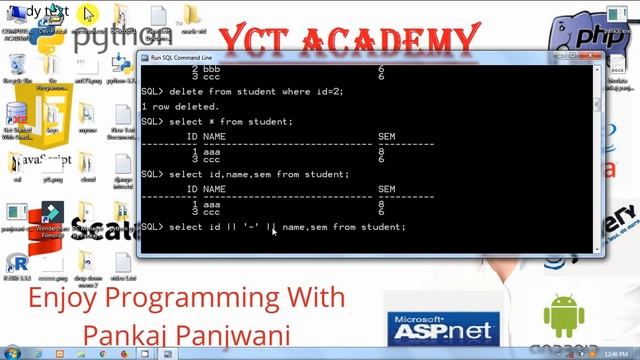 Oracle in Hindi By Pankaj Panjwani #8 | concatenation operator смотреть онлайн