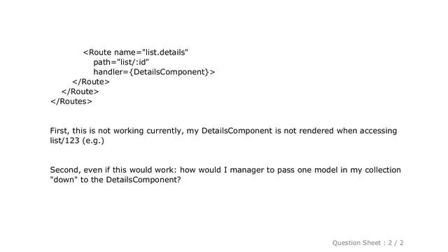 HTML : Nested details route with react-router not rendering смотреть онлайн