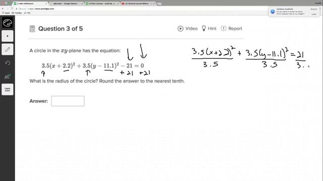 SAT Khan Academy Solving Circle Equations Problems смотреть онлайн
