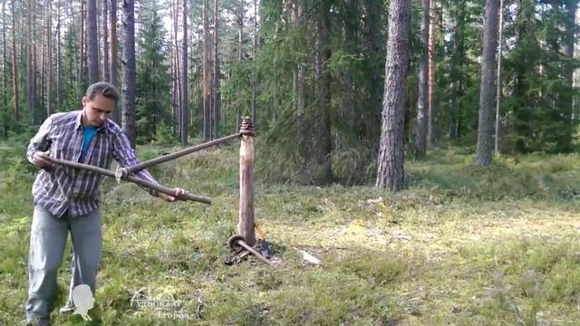 Веревка канат из елки wooden rope primitive technology смотреть онлайн