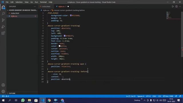 Gradient hover over mouse using HTML CSS and JS смотреть онлайн