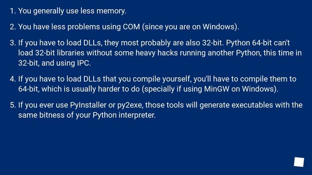 Should I use Python 32bit or Python 64bit смотреть онлайн